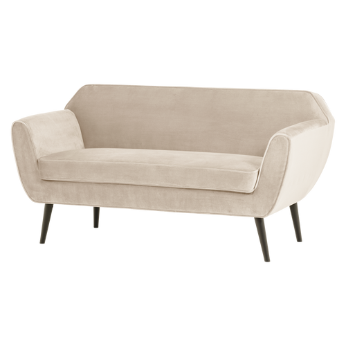 WOOOD bank 150 cm Rocco - Velvet - Off White - 75x150x82