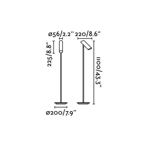 Faro Link - 1 Light Verstelbare Vloerlamp Zwart, GU10