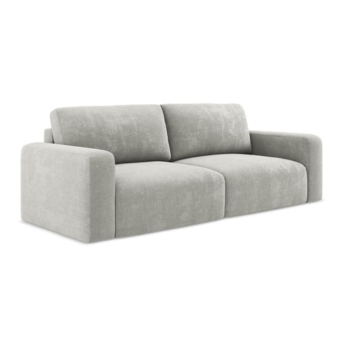 LaMiaSofa 3-zits slaapbank Ostia - chenille stof - lichtgrijs - 244x102x79
