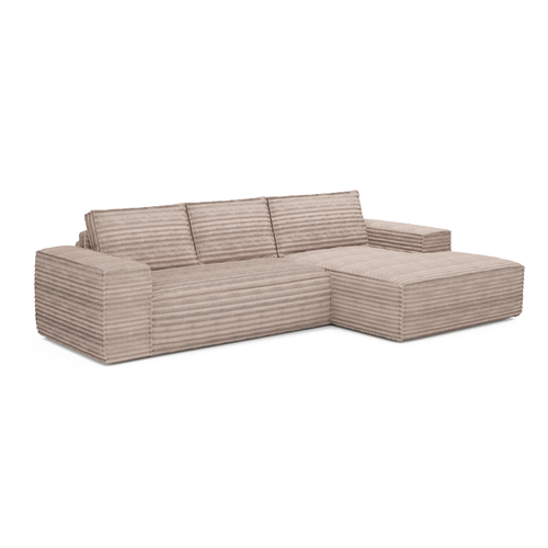 Sia Home - Rechte hoekbanken JOAN - Corduroy - Mol - 302cm - vtwonen shop