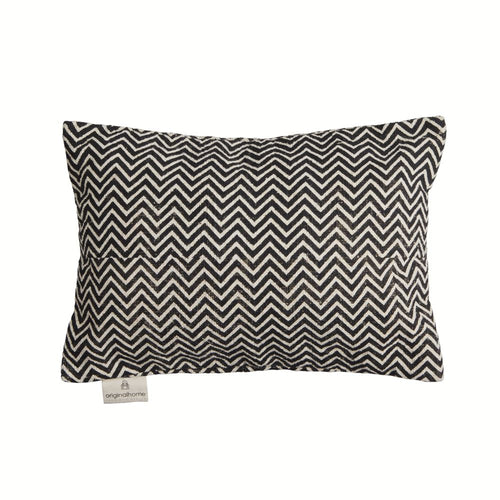 Originalhome Kussen gerecycled katoen zigzag wit - 60x40 cm