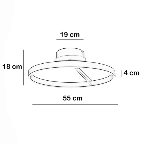 Freelight plafondlamp Pilota - 2 lichts - 55  x 18   cm - zwart goud - vtwonen shop