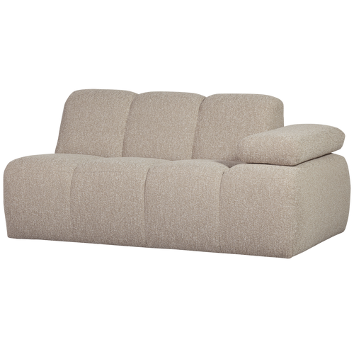 WOOOD 1,5-zits bank met arm rechts Mojo - Bouclé - Beige - 74X160X97 - vtwonen shop