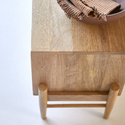 Tikamoon Tv-meubel van massief mangohout en rotan 145 cm - Lichtbruin - vtwonen shop