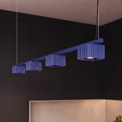 Sollux Lighting Kroonluchter RIFF 4 ultramarijn Gx53 - 122x10x208cm