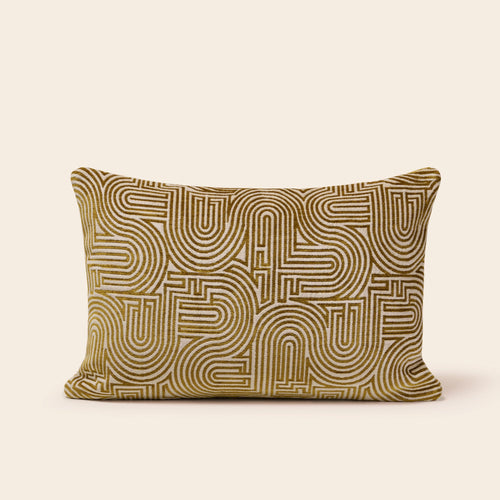 Madura Kussenovertrek Klark ecru en mosterd 40x60 cm