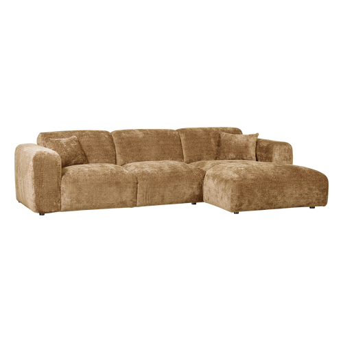 WOOOD chaise longue bank rechts Cloud - Chenille - Geel - 80x280x165