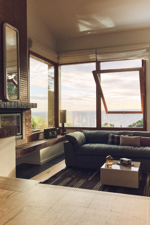 HKLIVING bank Nomad – linen army green – 244cm