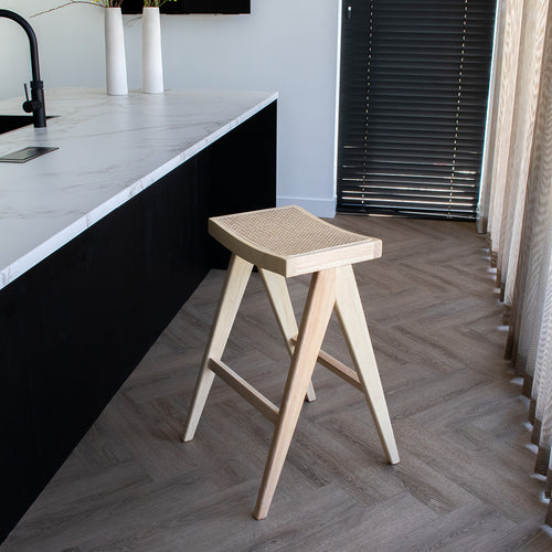 Giga Meubel Barkruk Jules - Rotan/Rubberhout - Naturel - Set van 2 - vtwonen shop