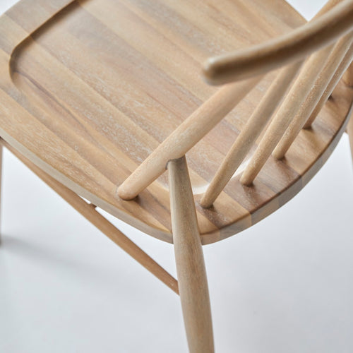 Tikamoon Set van 2 stoelen in massief acacia - Naturel