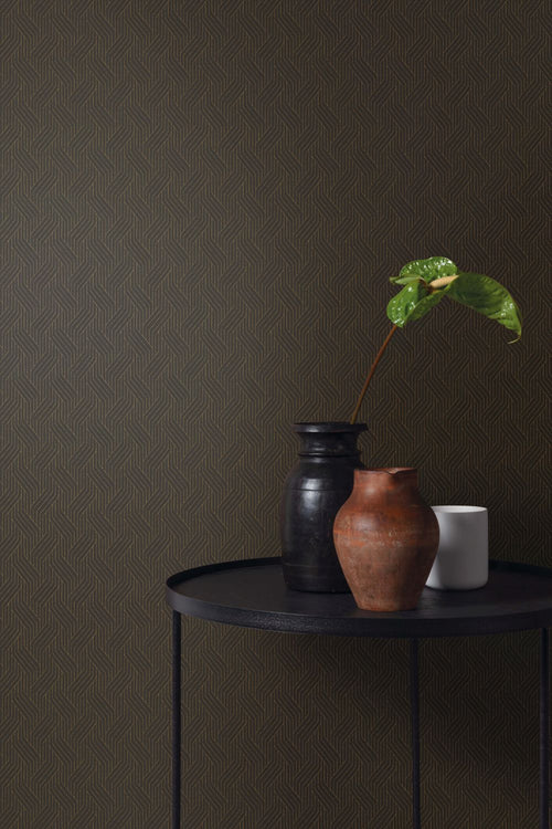 Masureel behang geometrische vormen zwart - 53 cm x 10.05 m - 632107 - vtwonen shop