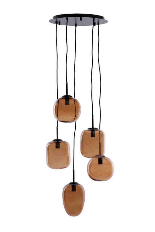 Light & Living hanglamp MEZZA - Ø45x23cm - bruin - vtwonen shop