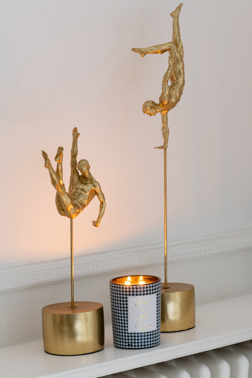 J-Line geurkaars Heart - glas - wit/zwart - small - vtwonen shop