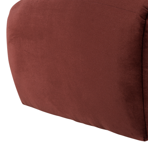 WOOOD poef Mojo Base - Velvet - Kastanjebruin - 45x84x64