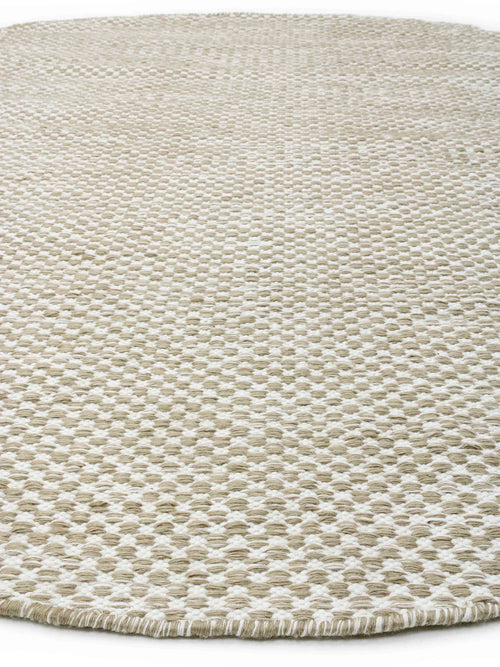 Vloerkleed MOMO Rugs Vaasa Camel White Rond 200 rond