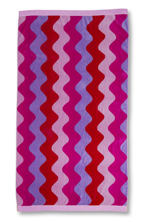 KAAT Amsterdam Strandlaken Waves - 100 x 180 cm - Multi