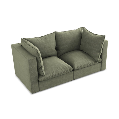 LaMiaSofa Tweezits modulaire bank Ravenna - bouclé - olijf - 180x90x77
