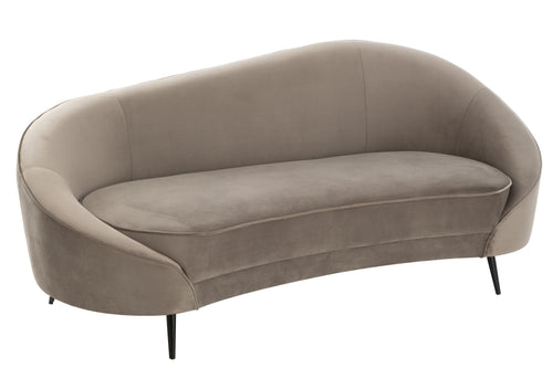 J-Line zetel Elisabeth - textiel - zilver
