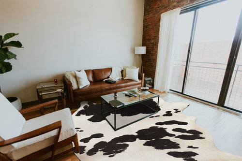 AFK Living vloerkleed Georgia - dierenhuid-effect - zwart - 155 x 190 cm - vtwonen shop