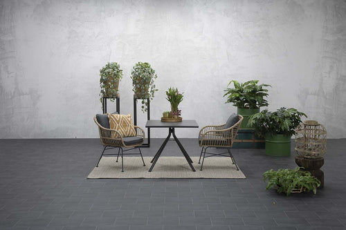 Garden Impressions Rimini tuintafel - 80x80 cm - carbon black
