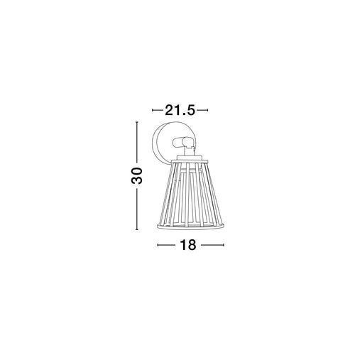 Merano Barkerville Wandlamp Zwart Aluminium LED 6W 279,09 Lm 3000K IP65