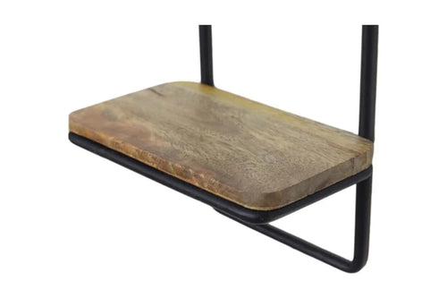 HSM Collection Wijnrek Mandoline - wand - 4 flessen - zwart