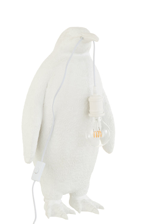 J-Line tafellamp Pinguïn - polyresin - wit - large - vtwonen shop