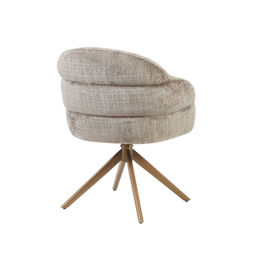 Starfurn Eetkamerstoel Bella - Taupe/Brons - Draaibaar - Set van 2