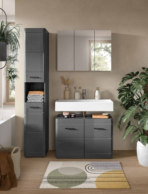 Furnilux Badkamercombinatie grijs-grijs - 125x190x34cm - vtwonen shop