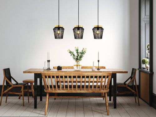 EGLO hanglamp Escandidos - e27 - 92 cm - zwart/geelkoper/goud - vtwonen shop