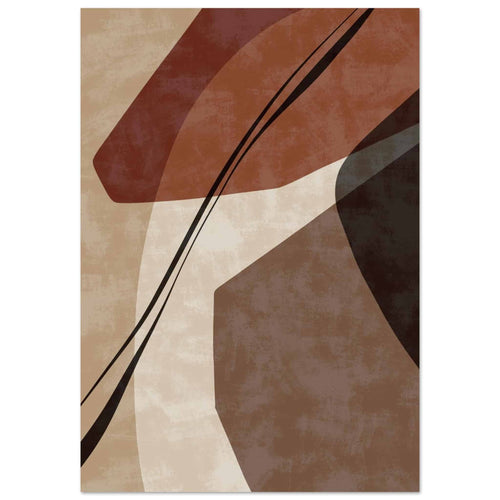 Artfulprints Poster met Lijst Boho – Desert mix   - 70x100 cm - Bruin