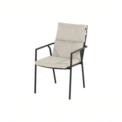 Hartman Tuinstoel Shinzo - Zwart Touw - Zithoogte 50cm - Set van 4 - vtwonen shop