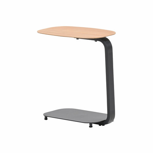 Lucca laptop tafel - 45x30xH51cm - carbon black -   light teaklook - vtwonen shop