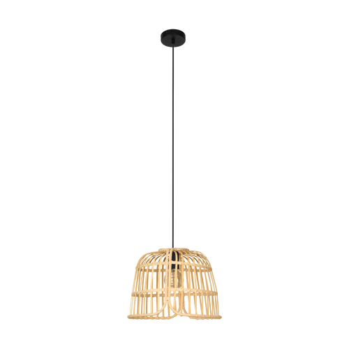 EGLO hanglamp Glyneath - e27 - ø 37,5 cm - zwart/hout - vtwonen shop