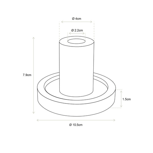 vtwonen Kandelaar Marmer - Bruin - 10.2x7.9cm - set van 2 - vtwonen shop