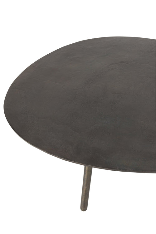 J-Line salontafel Druppel - aluminium/ijzer - zwart - large