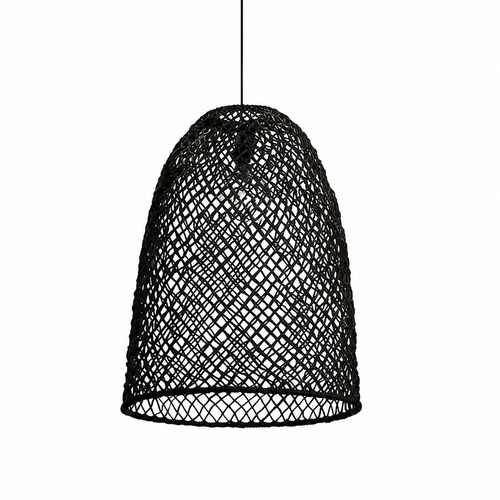 Originalhome Organische lampenkap Abaca zwart - L