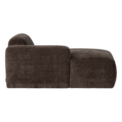 WOOOD chaise longue bank links Mojo Base - Rib - Bruin - 74x112x162