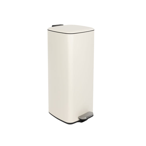 Housecraft Living Mark Prullenbak met Pedaal 30 Liter – Soft Close Afvalbak Crème