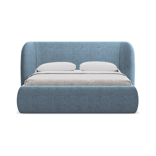 LaMiaSofa Bed met opbergruimte Trieste - chenille stof - jeans - 230x215x110