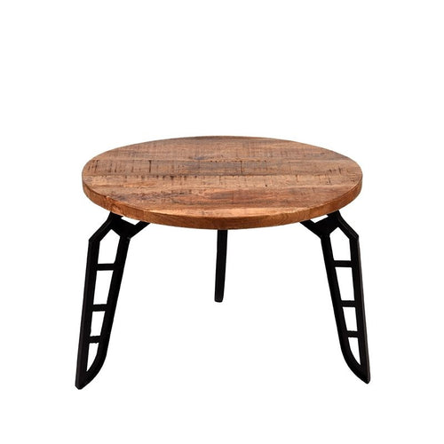 LABEL51 Salontafel Flintstone Klein - Mangohout Metaal - 60x60x42cm - vtwonen shop