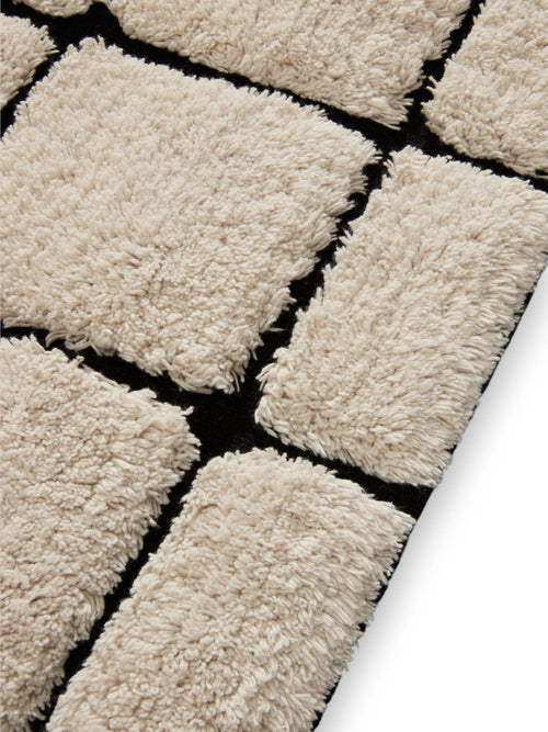 benuta badmat Noa - crème/zwart - 50x80 cm