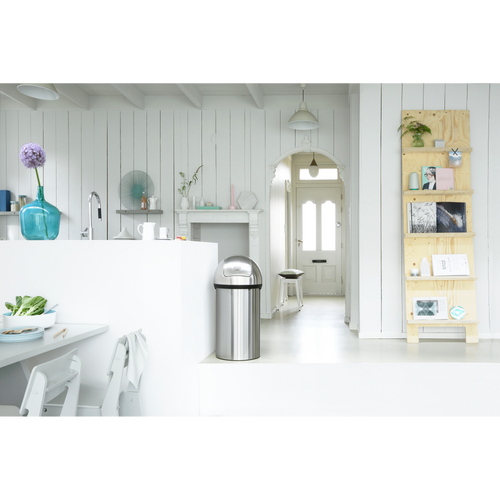 Brabantia Push Bin afvalemmer, 60 liter - Matt Steel