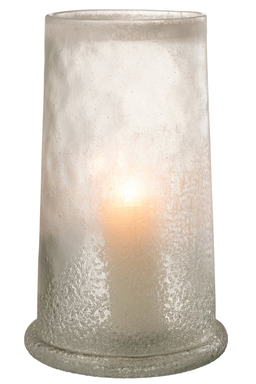 J-Line windlicht suiker - glas - wit - extra large