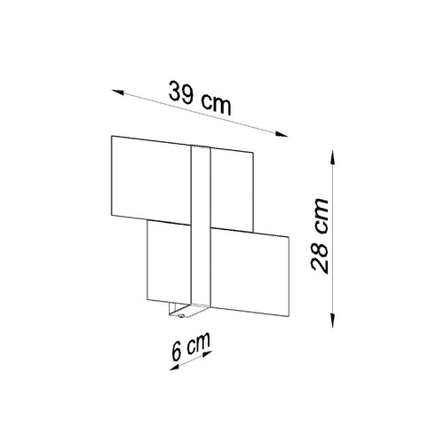 Sollux Lighting Wandlamp MASSIMO chrom - 39x6x28cm