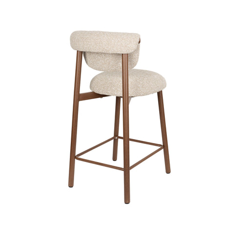 Housecraft Living Lee Barkrukken rugleuning 65 cm Beige - Set van 2