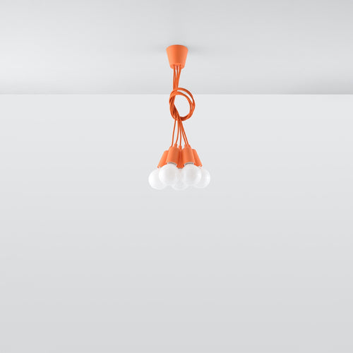 Sollux Lighting Hanglamp DIEGO 5 oranje - 25x25x90cm