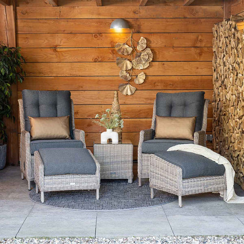 Garden Impressions loungestoelen Santa Rosa - Lucas vintage willow - 3-delig