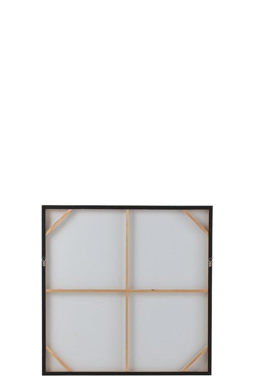 J-Line schilderij Vierkant - canvas/hout - zwart/goud