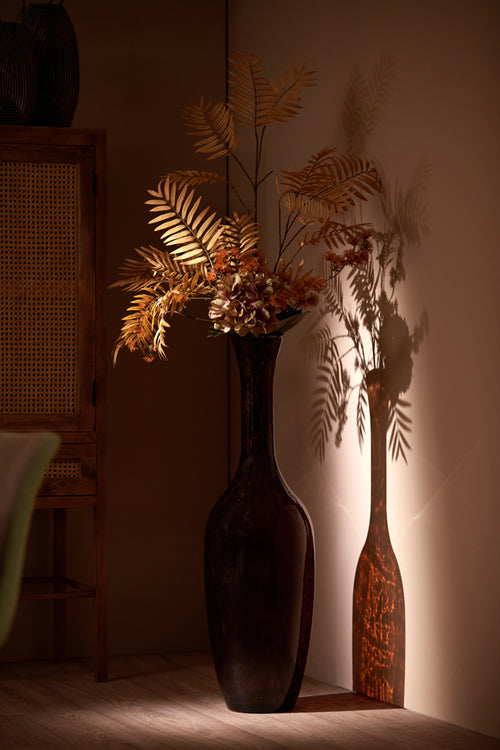Light & Living vaas IMANO - Ø30x100cm - bruin